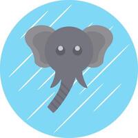 elefante plano azul círculo ícone vetor