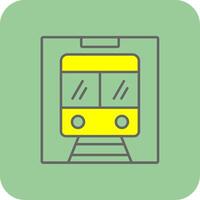 metro preenchidas amarelo ícone vetor