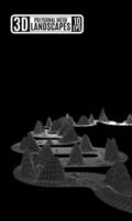 abstração em preto e branco com montanhas poligonais vetor