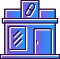 farmacia gradiente preenchidas ícone vetor