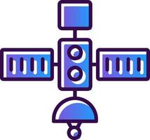 satélite gradiente preenchidas ícone vetor