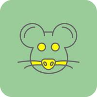 rato preenchidas amarelo ícone vetor