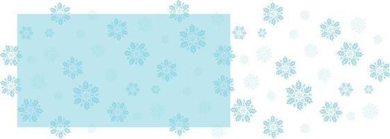 flocos de neve sem costura vetor padrão fundo de cores azuis geladas