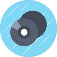 compactar disco plano azul círculo ícone vetor