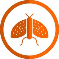 insetos glifo laranja círculo ícone vetor