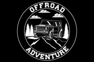 silhueta de design de aventura off-road vetor