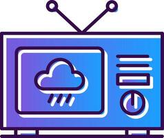 clima notícia gradiente preenchidas ícone vetor