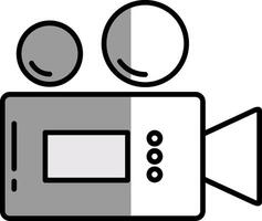 Câmera preenchidas metade cortar ícone vetor