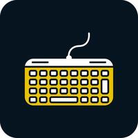 ícone de duas cores de glifo de teclado vetor