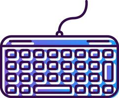 teclado gradiente preenchidas ícone vetor