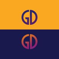 gd letter logo vector template criativo moderno colorido monograma círculo logo empresa logo grade logo