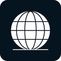 ícone mundial de glifo de duas cores vetor