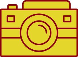 ícone de duas cores de linha de câmera vetor