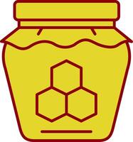 ícone de duas cores de linha de mel vetor