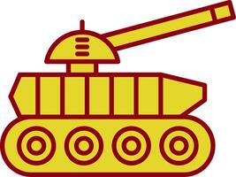 ícone de duas cores de linha de tanque vetor