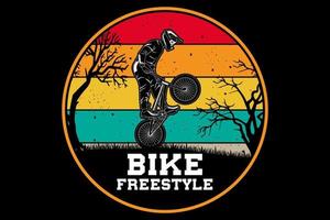 bike freestyle design vintage retro vetor