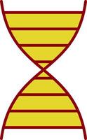 ícone de duas cores de linha de DNA vetor