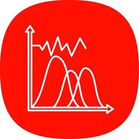 onda gráfico linha curva ícone vetor
