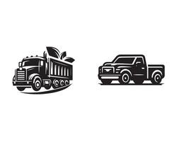 caminhão silhueta ícone gráfico logotipo Projeto vetor