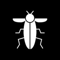 ícone invertido de glifo de inseto vetor