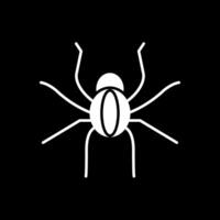 ícone invertido de glifo de aranha vetor