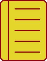 ícone de duas cores de linha de caderno vetor
