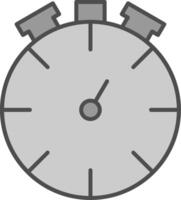 ícone de duas cores de linha de cronômetro vetor