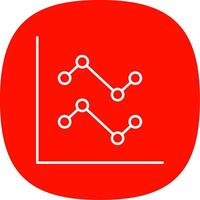 linha gráfico linha curva ícone vetor