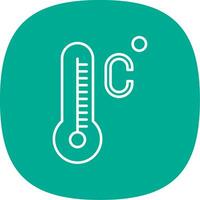 Celsius linha curva ícone vetor