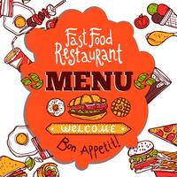 Menu de Fast Food vetor