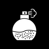 ícone invertido de glifo de fragrância vetor