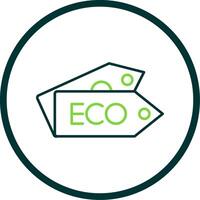 eco tag linha círculo ícone vetor