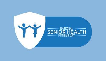ilustração em a tema do nacional Senior saúde e ginástica dia observado cada ano em último quarta-feira dentro poderia. vetor