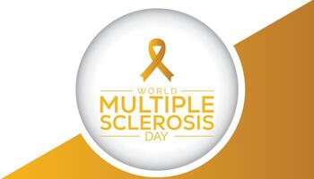 mundo múltiplo esclerose dia observado cada ano dentro pode 30. modelo para fundo, bandeira, cartão, poster com texto inscrição. vetor