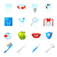Conjunto de ícones dentais vetor