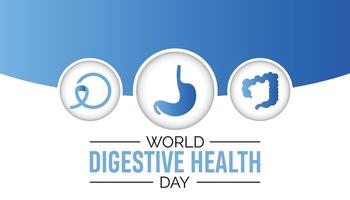 mundo digestivo saúde dia observado cada ano dentro pode 29. modelo para fundo, bandeira, cartão, poster com texto inscrição. vetor