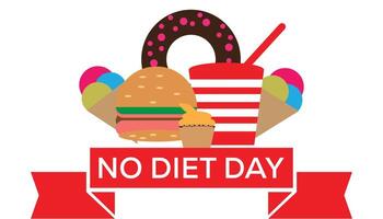 internacional não dieta dia observado cada ano dentro poderia. modelo para fundo, bandeira, cartão, poster com texto inscrição. vetor