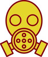 ícone de duas cores de linha de máscara de gás vetor