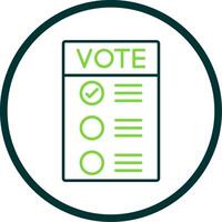 número do voto linha círculo ícone vetor