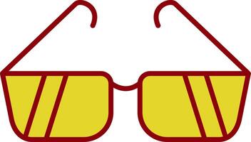óculos de sol linha ícone de duas cores vetor