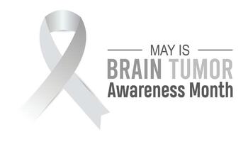 cérebro tumor consciência mês observado cada ano dentro poderia. modelo para fundo, bandeira, cartão, poster com texto inscrição. vetor
