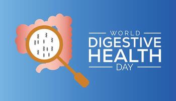 mundo digestivo saúde dia observado cada ano dentro pode 29. modelo para fundo, bandeira, cartão, poster com texto inscrição. vetor