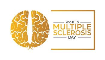 mundo múltiplo esclerose dia observado cada ano dentro pode 30. modelo para fundo, bandeira, cartão, poster com texto inscrição. vetor