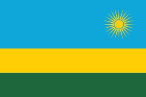 Ruanda bandeira ilustração. Ruanda nacional bandeira. vetor