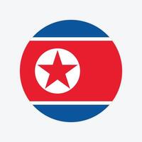 norte Coréia nacional bandeira ilustração. norte Coréia volta bandeira. vetor