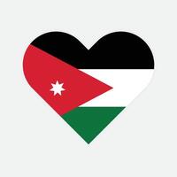 Jordânia nacional bandeira ilustração. Jordânia coração bandeira. vetor