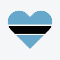 botsuana nacional bandeira ilustração. botsuana coração bandeira. vetor