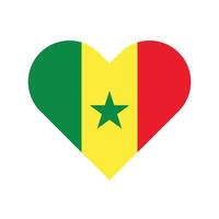 Senegal nacional bandeira ilustração. Senegal coração bandeira. vetor