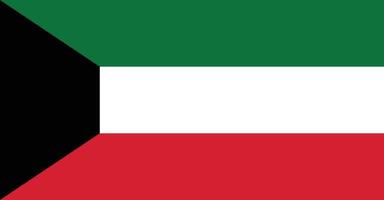 Kuwait bandeira ilustração. Kuwait nacional bandeira. vetor