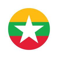 myanmar nacional bandeira ilustração. myanmar volta bandeira. vetor